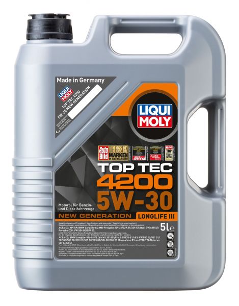 Liqui Moly Top Tec 4200 5W-30 New Generation Motoröl 5 Liter