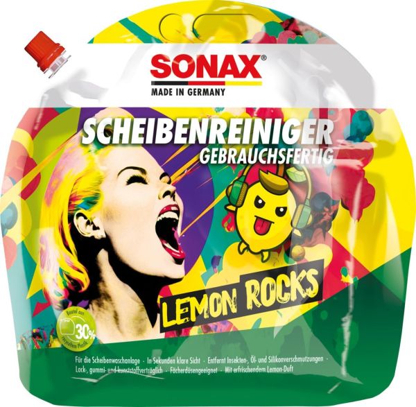 SONAX ScheibenReiniger gebrauchsfertig Lemon Rocks 3 Liter