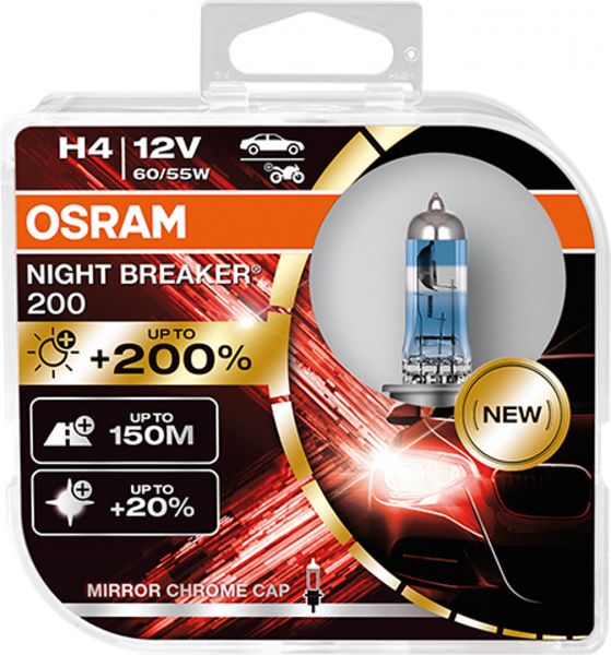OSRAM H4 NIGHT BREAKER 200 Duo Box zu +200%