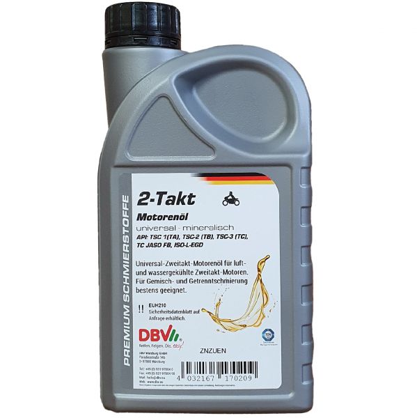 DBV 2-Takt Öl mineralisch Universal 2T Motorenöl 1 Liter