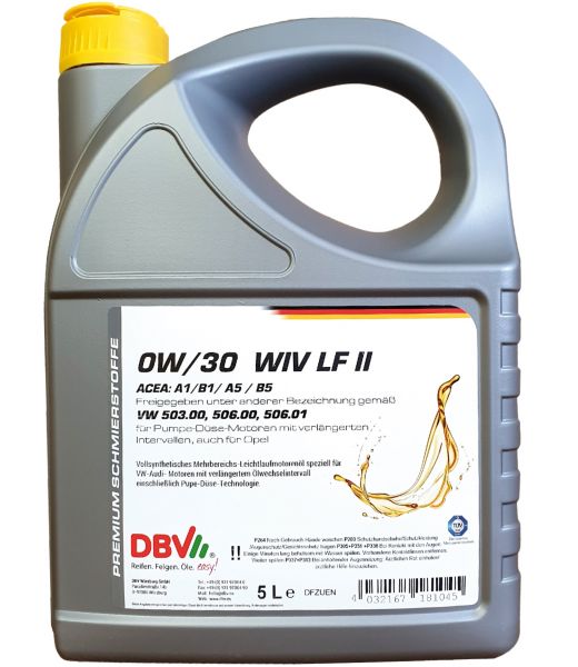 DBV WIV LongLife 2 SAE 0W-30 Motoröl 5 Liter