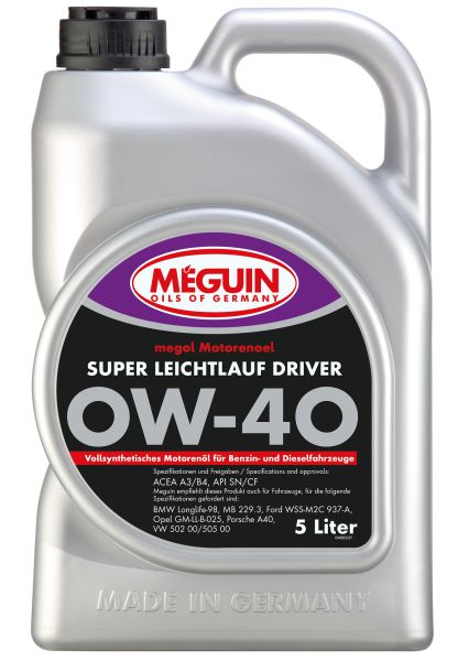 Meguin megol Super Leichtlauf Driver 0W-40 Motoröl 5 Liter