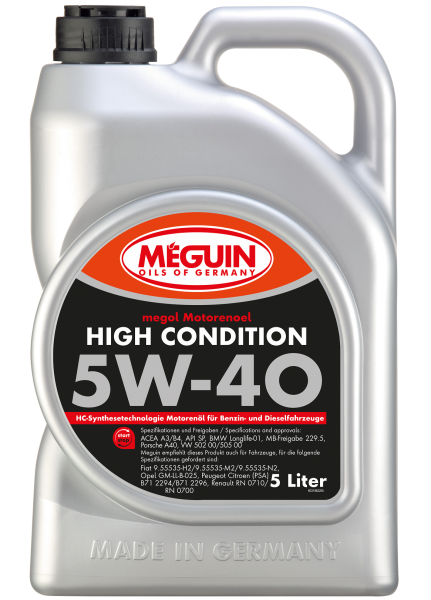 Meguin megol High Condition 5W-40 Motoröl 5 Liter