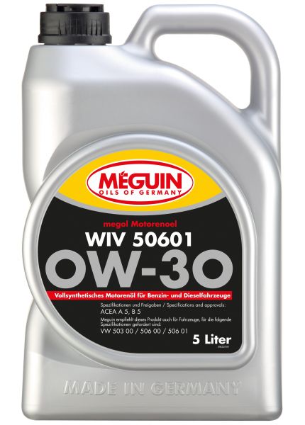 Meguin megol WIV 50601 SAE 0W-30 Motoröl vollsynthetisch 5 Liter
