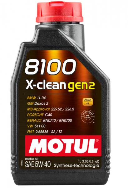 MOTUL 8100 X-CLEAN GEN2 5W-40 Motoröl 1 Liter