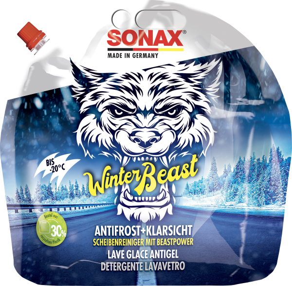 SONAX WinterBeast AntiFrost + KlarSicht bis -20°C 3 Liter Beutel