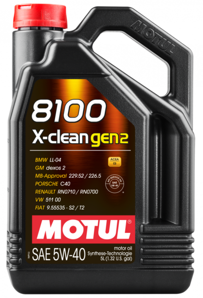 MOTUL 8100 X-CLEAN GEN2 5W-40 Motoröl 5 Liter