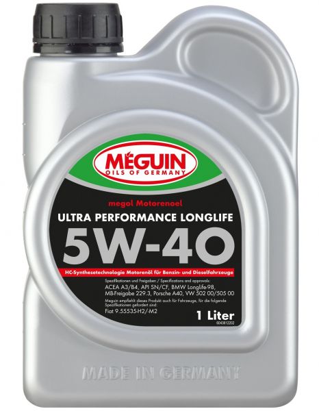 Meguin megol Ultra Performance Longlife 5W-40 Motoröl 1 Liter