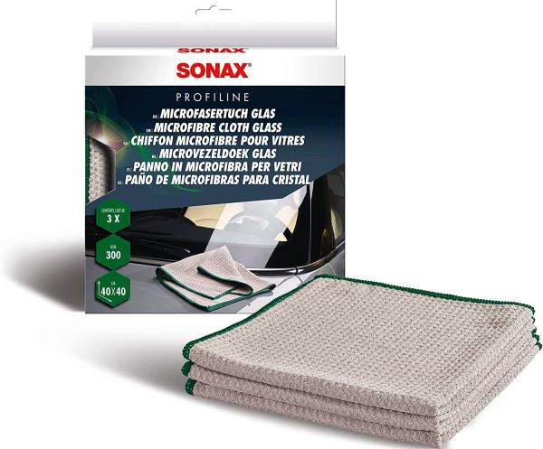 SONAX PROFILINE Microfasertuch Glas (3 Stück)