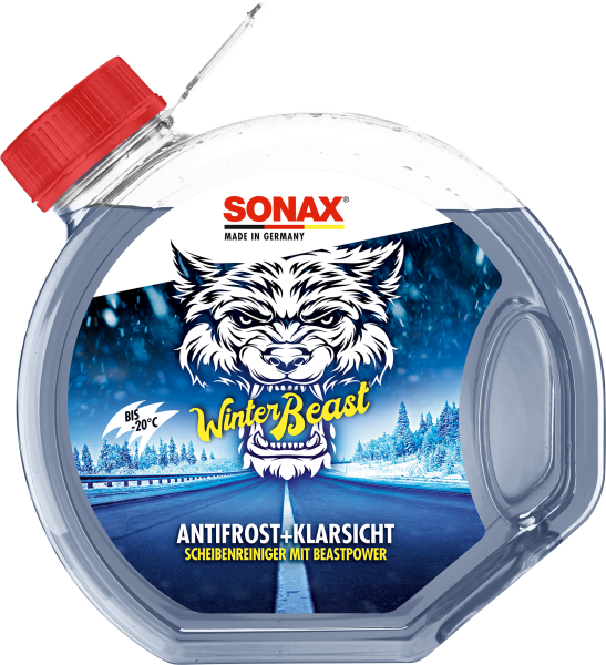 SONAX WinterBeast AntiFrost + KlarSicht bis -20°C 3 Liter Rundflasche