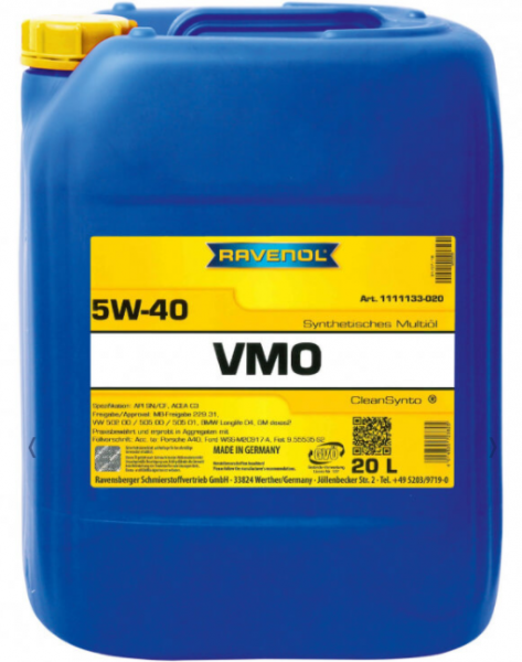 RAVENOL VMO SAE 5W-40 Motoröl 20 Liter