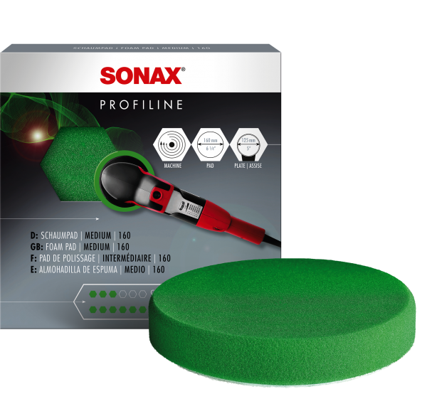 SONAX PolierSchwamm grün 160mm (medium) Standard Pad