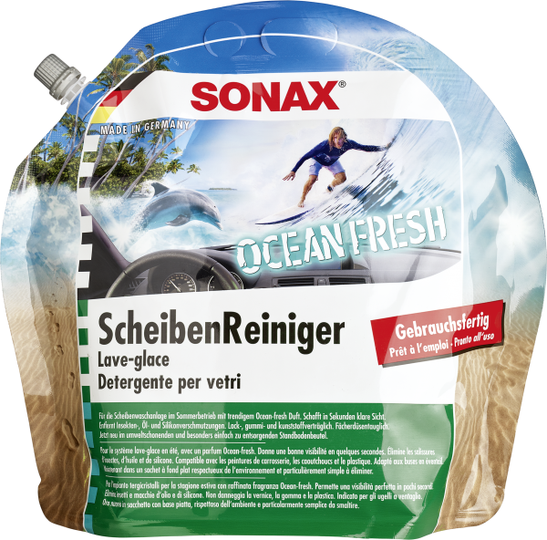 SONAX ScheibenReiniger gebrauchsfertig Ocean-fresh 3 Liter Beutel