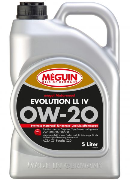 Meguin megol Evolution LL IV 0W-20 Motoröl 5 Liter