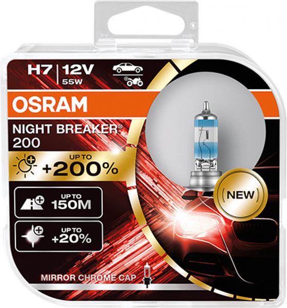 OSRAM H7 NIGHT BREAKER 200 Duo Box zu +200%