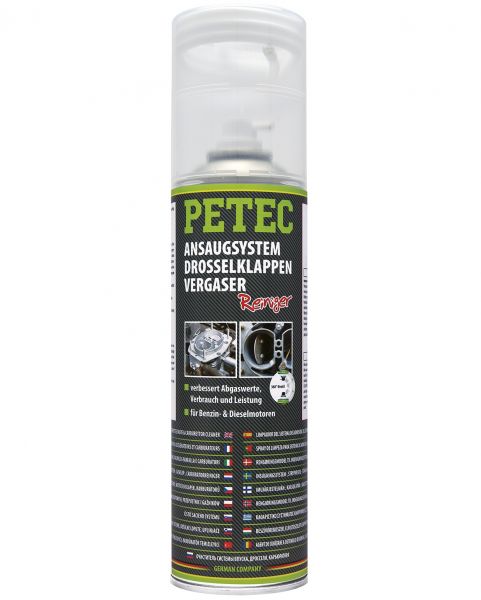 PETEC Ansaugsystem-, Drosselkappen- &amp; Vergaserreiniger 500 ml Spray