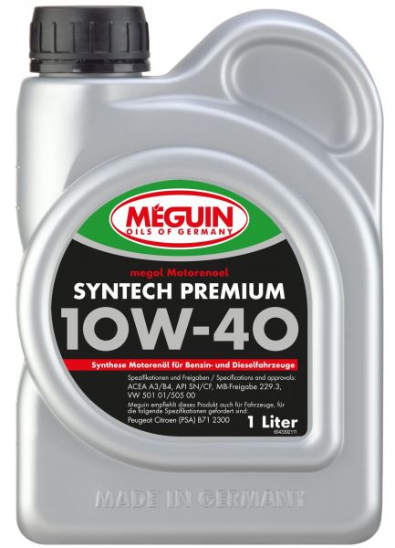 Meguin megol Syntech Premium 10W-40 Motoröl 1 Liter