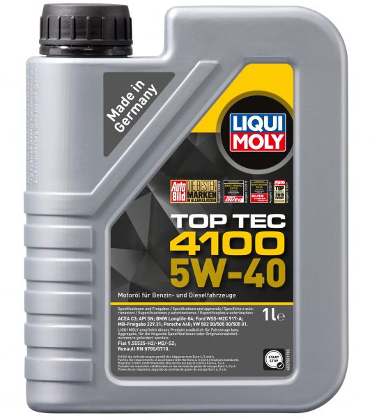 Liqui Moly Top Tec 4100 5W-40 Motoröl 1 Liter