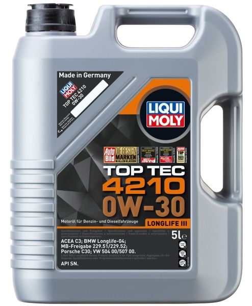 Liqui Moly Top Tec 4210 0W-30 Longlife Motoröl 5 Liter