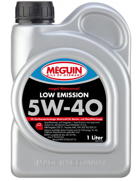 Meguin megol Low Emission 5W-40 Motoröl 1 Liter