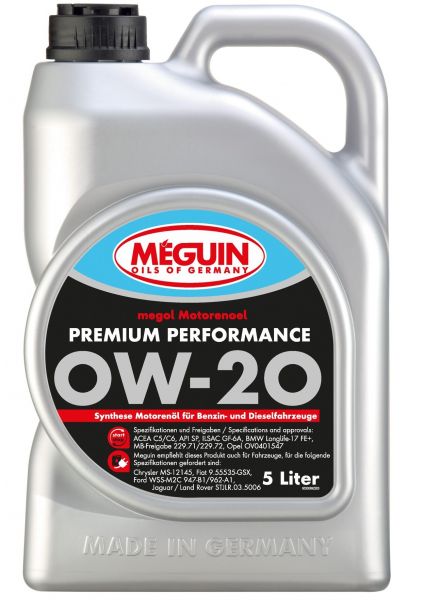Meguin megol Premium Performance 0W-20 Motoröl 5 Liter