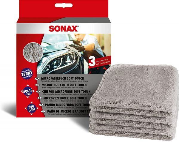 SONAX MicrofaserTuch soft touch 40x40 cm (3 Stück)