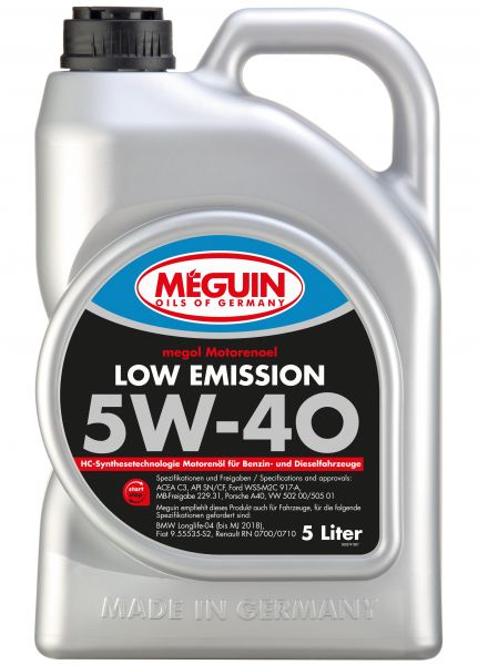 Meguin megol Low Emission 5W-40 Motoröl 5 Liter