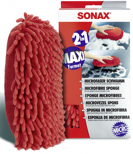 SONAX Microfaser Schwamm 2 in1 MAXI Format