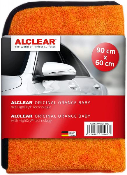 ALCLEAR Original Orange Baby Mikrofaser Trockentuch 90x60 cm