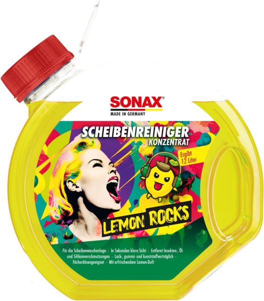 SONAX ScheibenReiniger Konzentrat Lemon Rocks 3 Liter