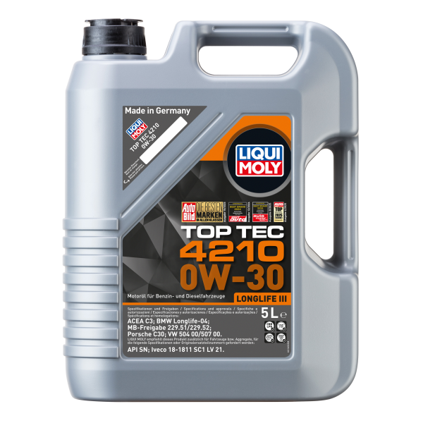 Liqui Moly Top Tec 4210 0W-30 Longlife Motoröl 5 Liter