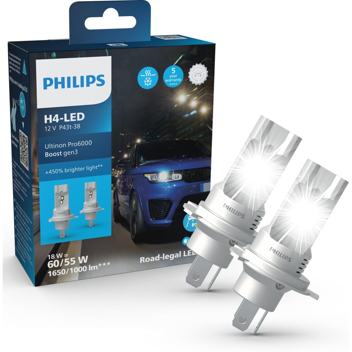 Philips P21/5W LED Retrofit Rot 12-24V 2 Stück