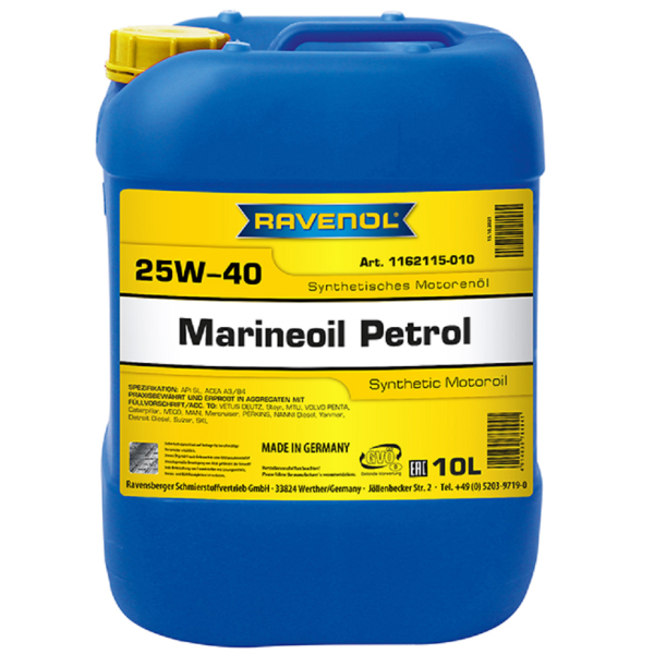 RAVENOL MARINEOIL PETROL SAE 25W-40 Motoröl 10 Liter
