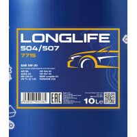 MANNOL 7715 Longlife 504/507 5W-30 Motoröl 10 Liter