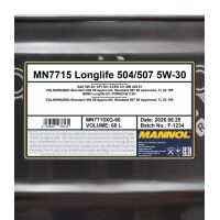 MANNOL 7715 Longlife 504/507 5W-30 Motoröl 60 Liter